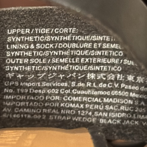 Old Navy black wide strap high wedge heel sandals, size 7 - Picture 12 of 12